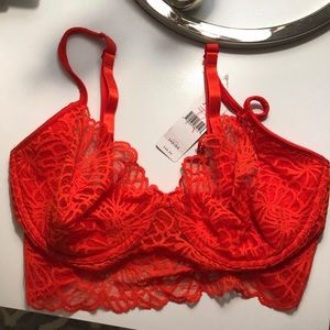Josie by NATORI Red Lace Bra 34D NWT!